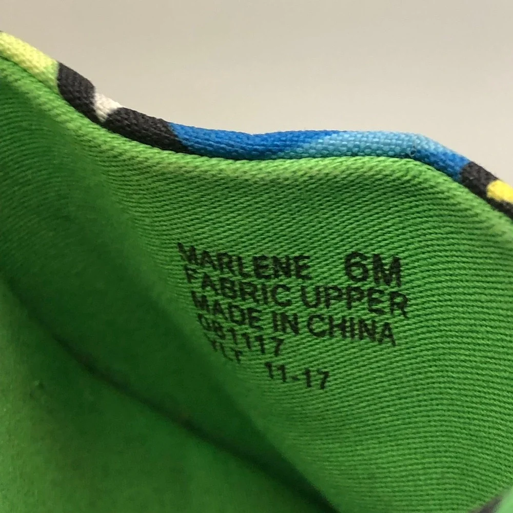 Loudmouth Marlene Womens‎ Green Geometric Print Espadrille Wedge Sandals Size 6M